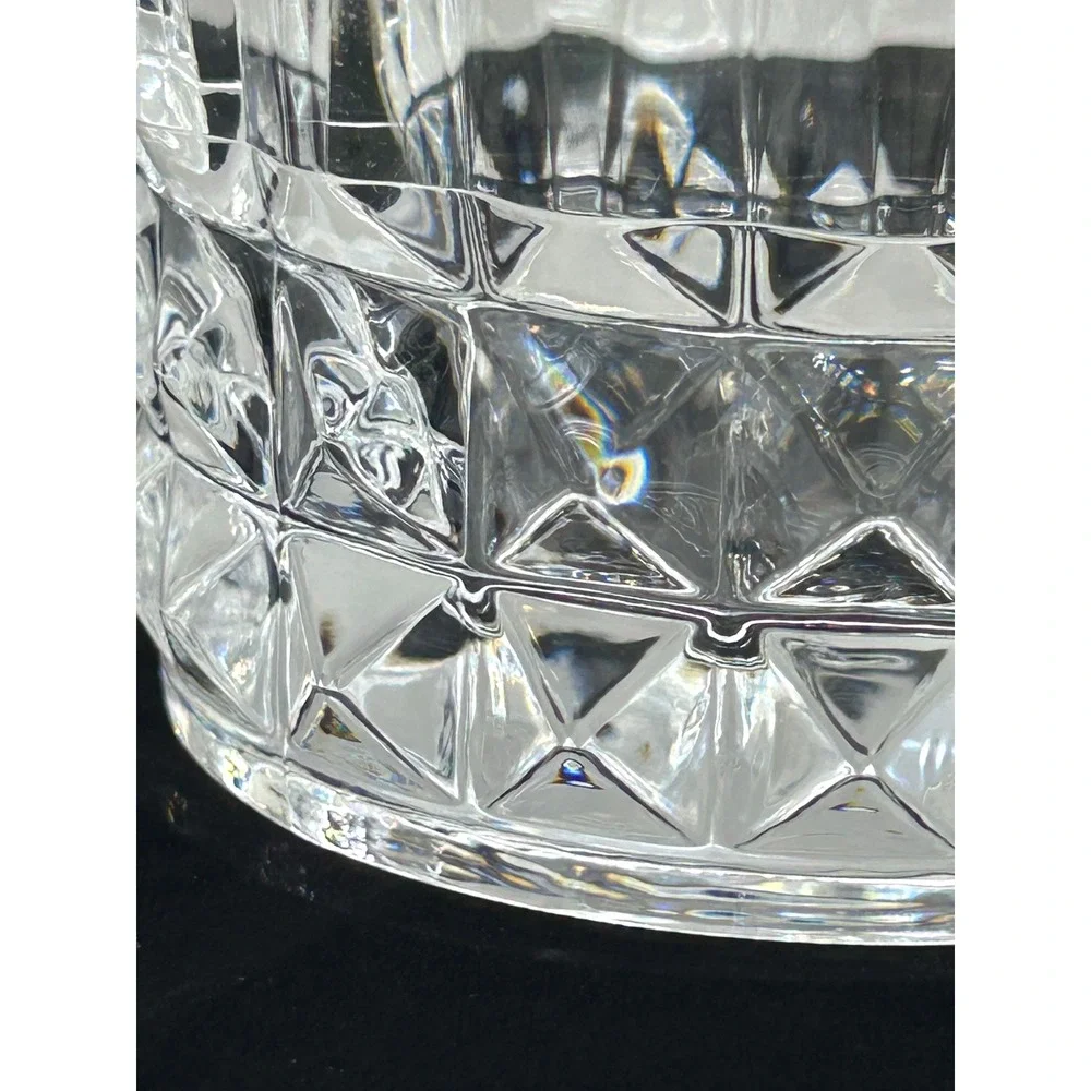 Cristal d'Arques Longchamp Crystal Ice Bucket with Stainless Steel Tongs France